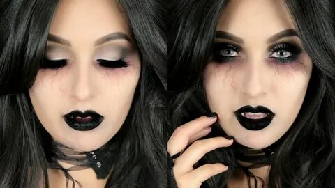 Макияж вампирши и грим вампира на хэллоуин (видео и фото)