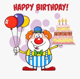 Clip Art Cake Royalty Free Clip - Happy Birthday Clown , Fre