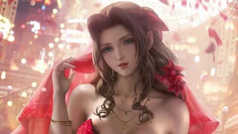 #342383 Aerith Gainsborough, Final Fantasy 7 Remake, FF7, Vi