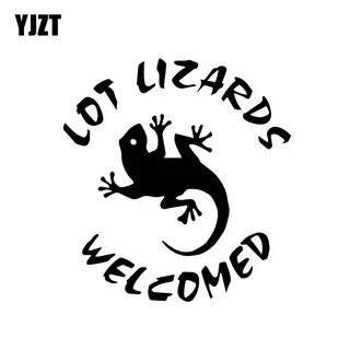 YJZT 12.3*13.2CM Funny Small Animals Lot Lizards Welcomed De