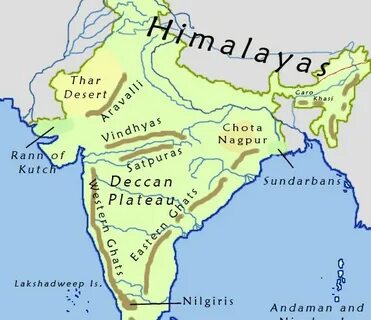 Relief of India - Maps of India
