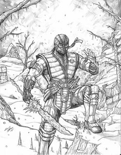 Mortal Kombat X Subzero by Daniel-Jeffries Warrior drawing, 