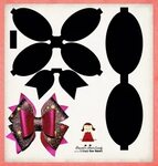 Double Loop Faux Leather Bow template SVG, DXF, and printabl