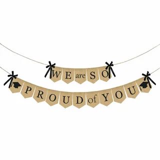 Vintage Jute Burlap Congrats 2019 Graduation Party Banners D