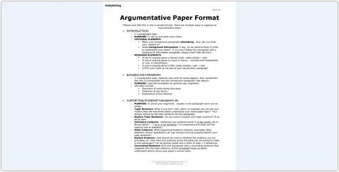 Argumentative essay apa example