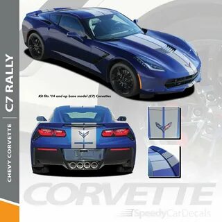 Chevrolet Corvette C6 Front Rally Stripes Decal Kit Pre-cut 