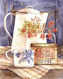 Café Good Morning (Diane Knott) Coffee art, Selling painting