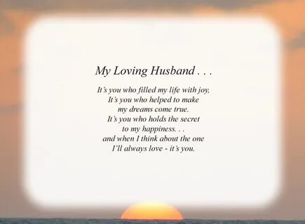My Loving Husband . . .(1) - Free Love Poems