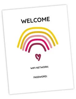Free Editable Printable WiFi Password Sign - YES! we made th
