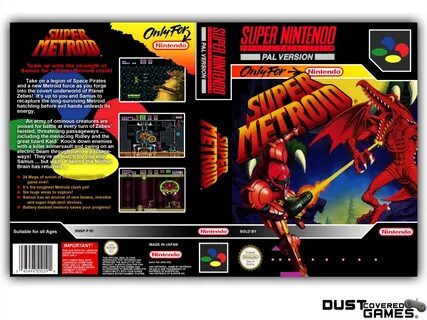 Super Metroid SNES Super Nintendo Game Case Box Cover Brand 