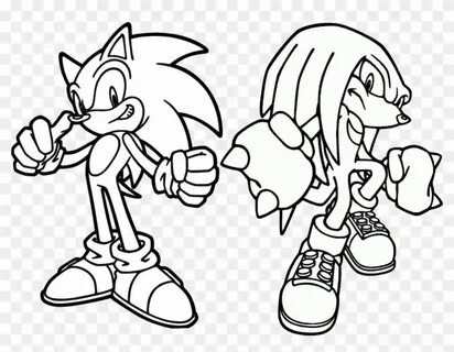 Knuckles and Sonic Coloring pages, Coloring books, Color cra