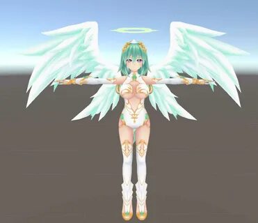 (20k+) Angel Green Heart - VRChat Supported Avatar - 3D Models, VR...