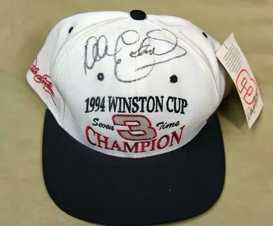 Rare Dale Earnhardt Autographed Winston Cup #3 Cap with COA 