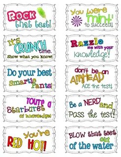 Candy Motivational Test Notes - Classroom Freebies School te