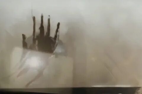 Отпечаток руки Кейт Уинслет на стекле из любовной сцены "Тит