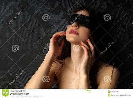 Blindfolded asian woman