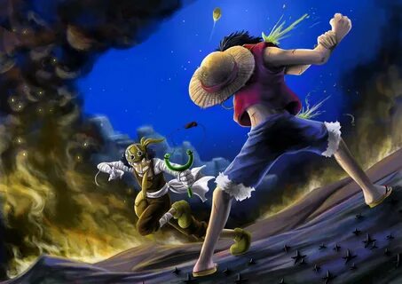 One Piece Luffy and Usupp anime digital wallpaper, One Piece