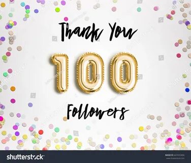 100 One Hundred Thank You Gold Stok İllüstrasyon 647433406 S