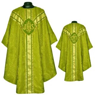 Green Gothic Vestment & Stole Set - Olive Green Gothic Chasu