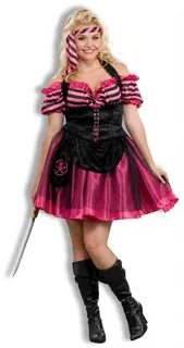Women's Plus Pink Pirate Dancer Costume - Candy Apple Costum