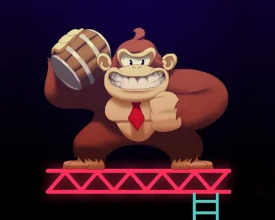 Скачать обои game, Nintendo, gorilla, Donkey Kong, 1981, Shi