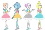 Pearls outfits Edit by bananimationofficial Steven universe 