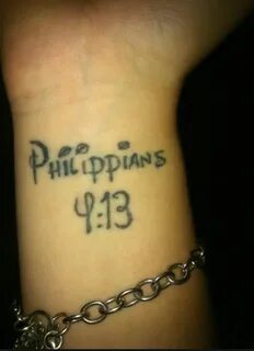 Philippians 4:13 tattoo. Possibly. possibly psalms 94:19.. 1