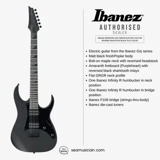 Ibanez GRGR131EX gio series electric guitar reverse headstock black.