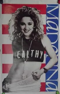 Original 80s Madonna Healthy Vintage Photo Shoot Poster Mado