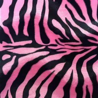 Pink Big Zebra Print Velboa Faux Fur Fabric Sold by the Yard