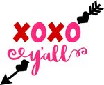 Xoxo Y All Svg Clipart - Large Size Png Image - PikPng