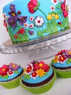 Summer cake and cupcakes- Friend who is a baker at Publix is
