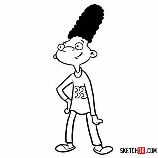 How to draw Gerald Hey Arnold! - Sketchok easy drawing guide