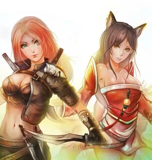 Katarina & Ahri Fanart by Ruien