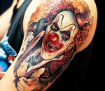 Horror Clown tattoo by Khan Tattoo Photo 14185
