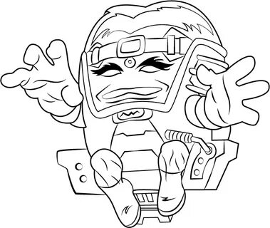 Coloring Modok Hero Super Squad Flying Pages Printable Carto