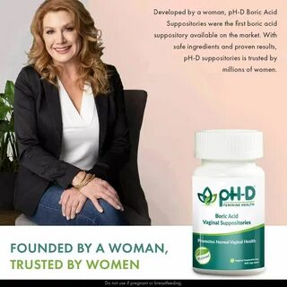 pH-D Feminine Health 600 mg Boric Acid Vaginal Suppositories