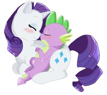 Rarity And Spike Kissing - (900x832) Png Clipart Download