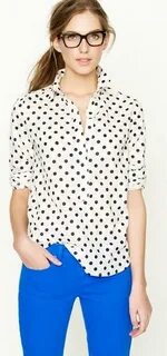 Polka dots & glasses (J-Crew) Fashion, Women, Clothes