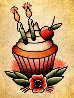 Quyen Dinh Cupcake tattoos, Traditional tattoo design, Tradi