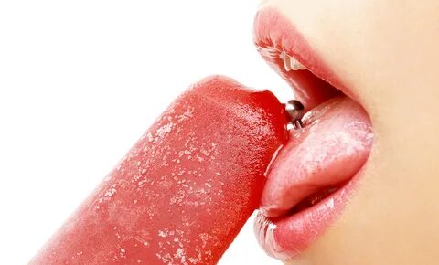 women, licking, pierced tongue, piercing, popsicle, phallic 