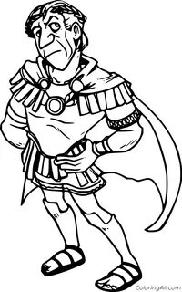 Julius Caesar from Asterix Coloring Page - ColoringAll