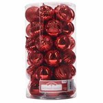 Ornaments Holiday Time 41 Piece Shatterproof Ornaments Red M