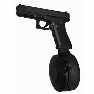 Red White & Blue Glock Drum Magazine 9mm Luger 50 Rounds Pol