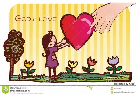 God is love by hand stock illustration. Illustration of peac