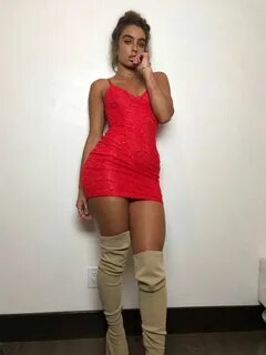 Sommer Ray (@SommerRayy) Twitter Fashion, Bodycon dress, Red