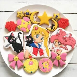 ❥ Sailor Moon Cookies Sailor moon cakes, Sailor moon birthda