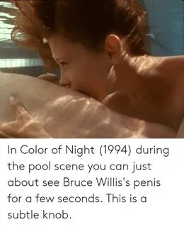 In Color of Night 1994 During the Pool Scene You Can Just Ab