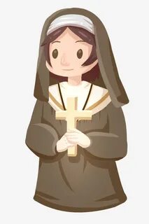 Church Villain Nun Illustration, Kindly Nun, Cartoon Illustr