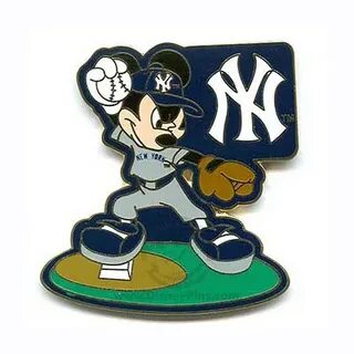 Disney Mickey Mouse Pin - Baseball Player - New York Yankees